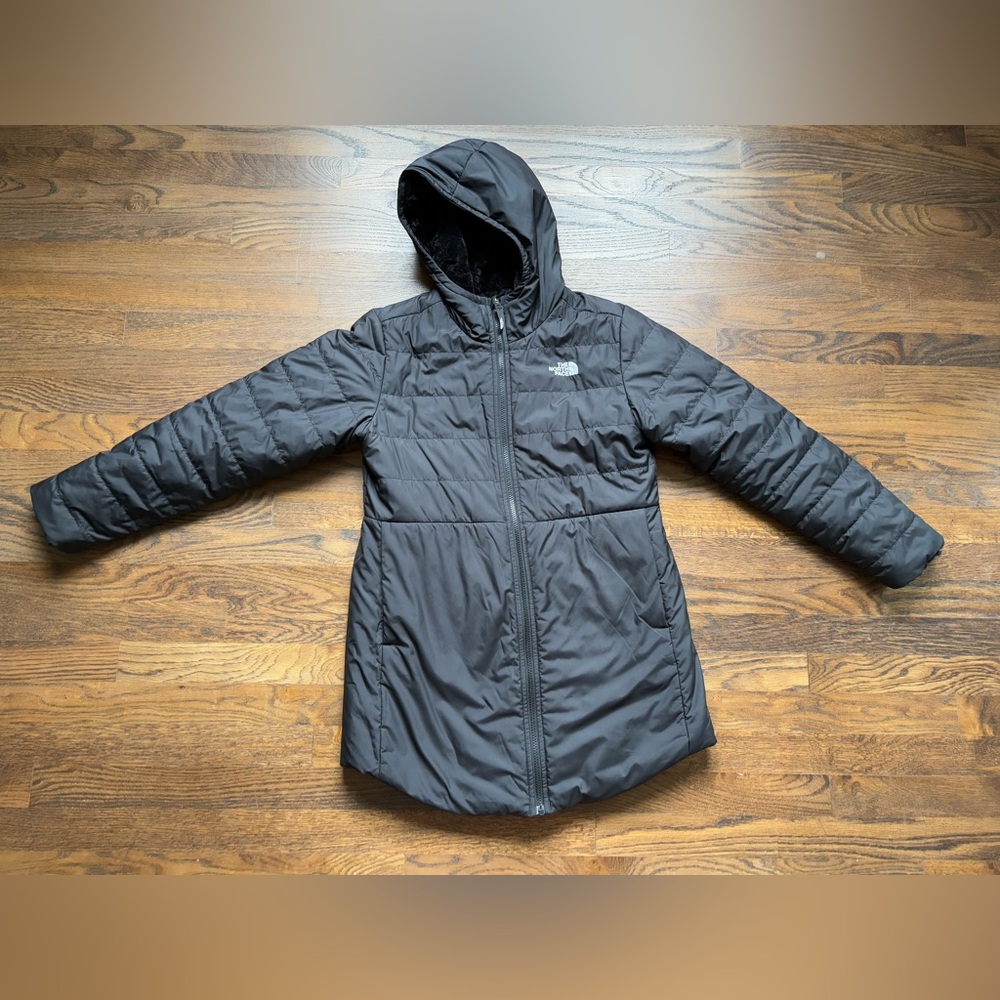 North Face Black Reversible Hooded Puffer Coat